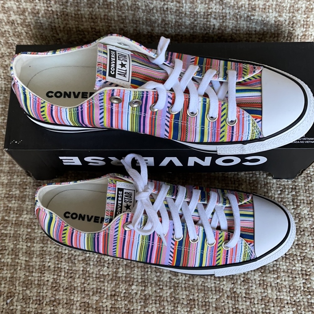 Converse Ctas OX White/Multi/Black MEN`S - Picture 3 of 16